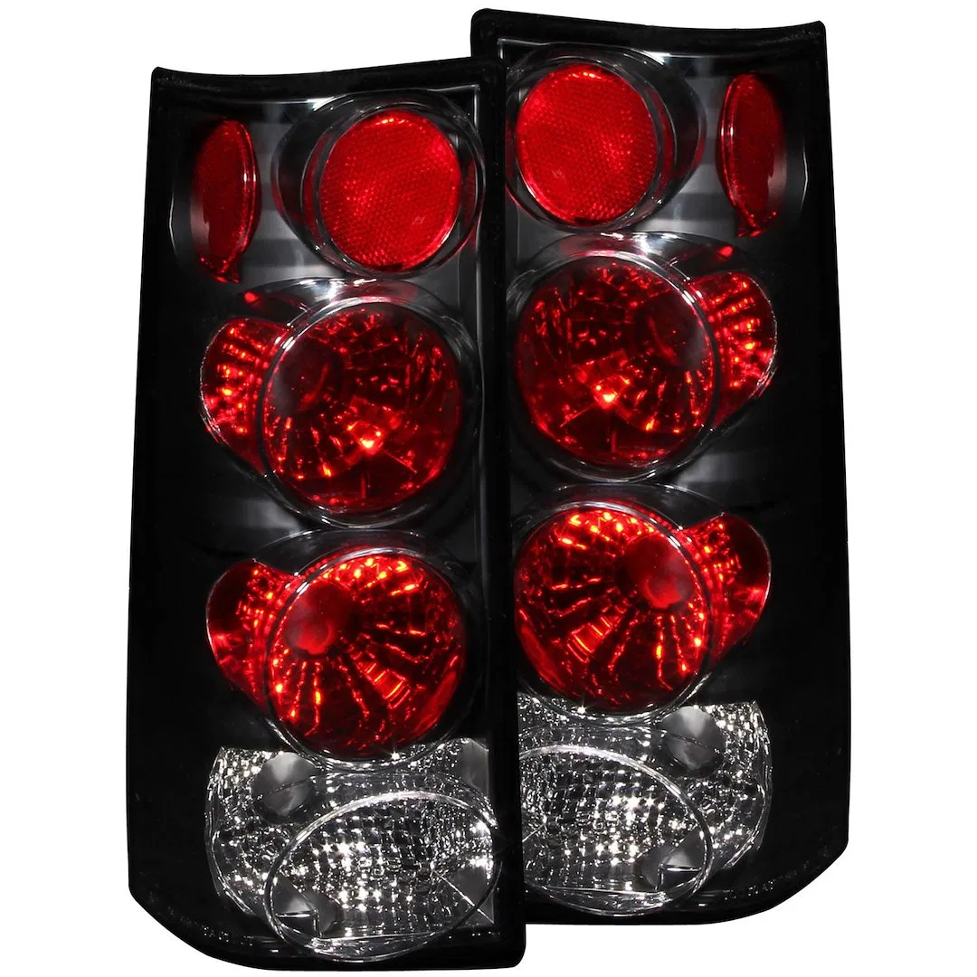 211148 – ANZO Tail Light Assembly, Uses Stock Bulbs Clear Lens Black Housing Set of 2